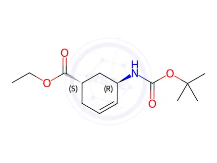 Chemical structure of (1S, 5R)-5-Boc-amino-cyclohex-3-enecarboxylic acid ethyl ester