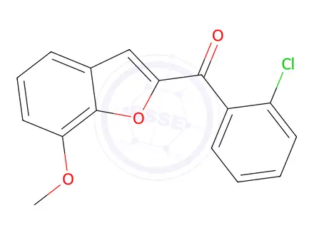 Chemical structure of (2-Chlorophenyl)(7-methoxy-1-benzofuran-2-yl)methanone