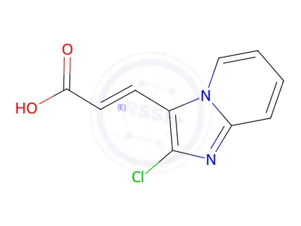Chemical structure of (2e)-3-{2-chloroimidazo[1,2-a]pyridin-3-yl}prop-2-enoic acid