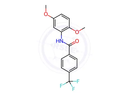 Chemical structure of N-(2,5-Dimethoxyphenyl)-4-(trifluoromethyl)benzamide