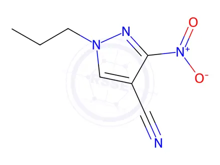 Chemical structure of 3-Nitro-1-propyl-1H-pyrazole-4-carbonitrile