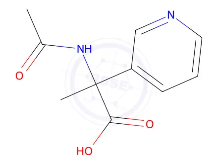 Chemical structure of 2-Acetamido-2-(pyridin-3-yl)propanoic acid