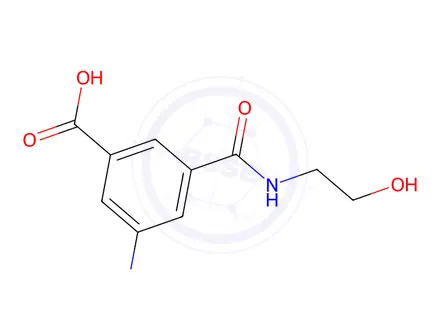 Chemical structure of 3-[[(2-Hydroxyethyl)amino]carbonyl]-5-nitrobenzoicacid