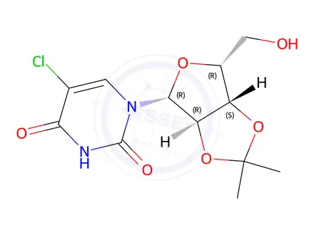 Chemical structure of 2’,3’-O-Isopropylidene-5-chlorouridine
