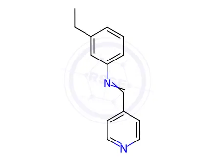 Chemical structure of Benzenamine, 3-ethyl-N-(4-pyridinylmethylene)-(9CI)