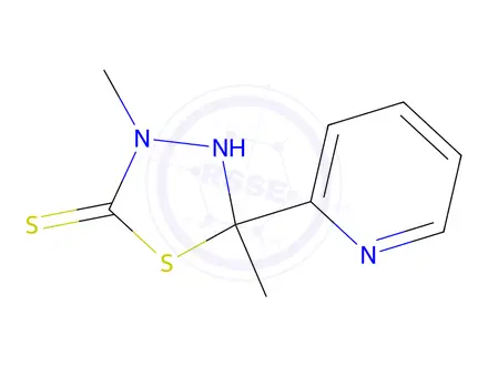 Chemical structure of 3,5-Dimethyl-5-(pyridin-2-yl)-1,3,4-thiadiazolidine-2-thione