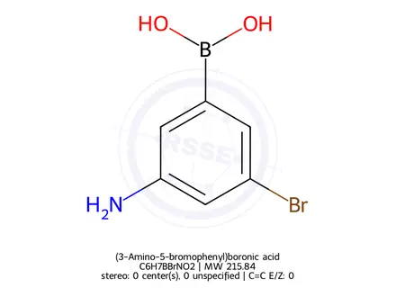Chemical structure of (3-Amino-5-bromophenyl)boronic acid