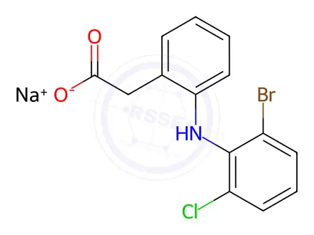 Chemical structure of Diclofenac Monobromo Sodium Salt Impurity