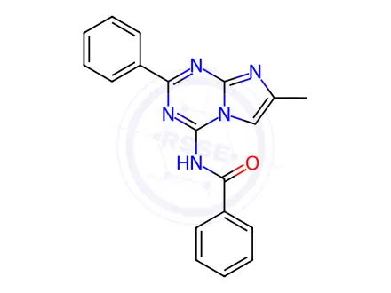 Chemical structure of N-(7-Methyl-2-phenylimidazo[1,2-a][1,3,5]triazin-4-yl)benzamide