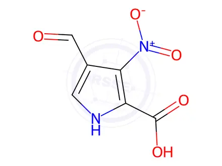 Chemical structure of 1H-Pyrrole-2-carboxylicacid,4-formyl-3-nitro-(9CI)