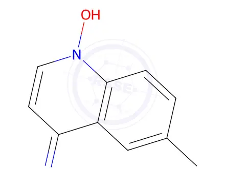 Chemical structure of 6-METHYL-4-HYDROXYLAMINOQUINOLINE1-OXIDE