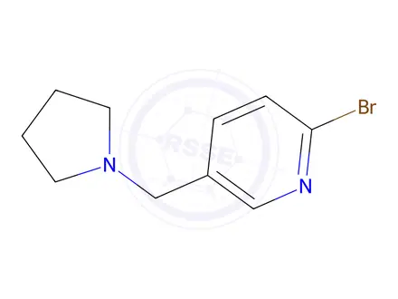 Chemical structure of 2-Bromo-5-(1-pyrrolidinylmethyl)-pyridine