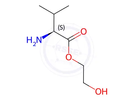 Chemical structure of <SC>L</SC>-Valine 2-hydroxyethyl ester <I>p</I>-toluenesulfonate salt