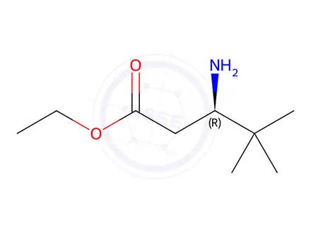 Chemical structure of ethyl (R)-3-amino-4,4-dimethylpentanoate