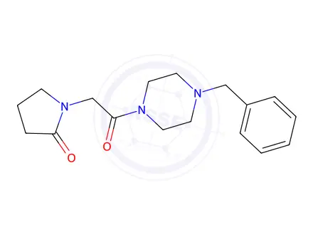 Chemical structure of 1-[2-(4-Benzylpiperazin-1-yl)-2-oxoethyl]pyrrolidin-2-one