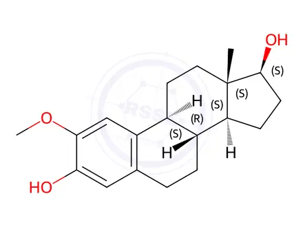 Chemical structure of 2-Methoxyestradiol