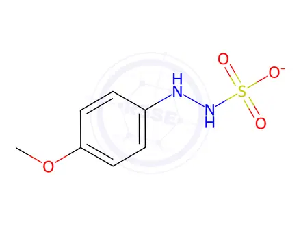 Chemical structure of 2-(4-Methoxyphenyl)hydrazinesulfonic Acid Sodium