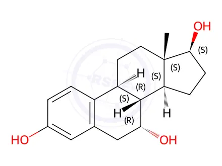 Chemical structure of estra-1,3,5(10)-triene-3,7,17-triol