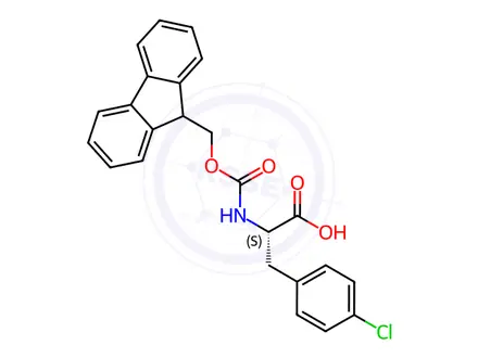 Chemical structure of Fmoc-4-chloro-L-phenylalanine
