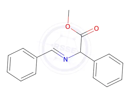 Chemical structure of Methyl 2-(benzylideneamino)-2-phenylacetate