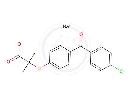 Chemical structure of Fenofibrate Impurity 2 Sodium Salt (Fenofibrate EP Impurity B Sodium Salt)