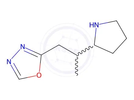 Chemical structure of 2-[1-Methyl-1-(1-pyrrolidinyl)ethyl]-1,3,4-oxadiazole