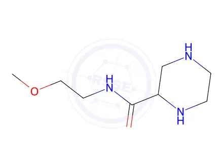 Chemical structure of N-(2-methoxyethyl)piperazine-2-carboxamide