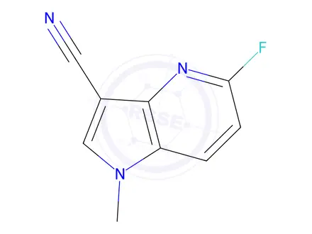 Chemical structure of 5-Fluoro-1-methyl-1H-pyrrolo[3,2-b]pyridine-3-carbonitrile