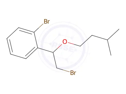 Chemical structure of 1-Bromo-2-(2-bromo-1-(isopentyloxy)ethyl)benzene