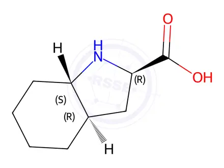 Chemical structure of (2R,3aR,7aS)-Octahydro-1H-indole-2-carboxylic Acid