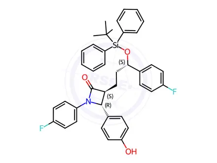 Chemical structure of Ezetimibe Hydroxy tert-Butyldiphenylsilyl Ether