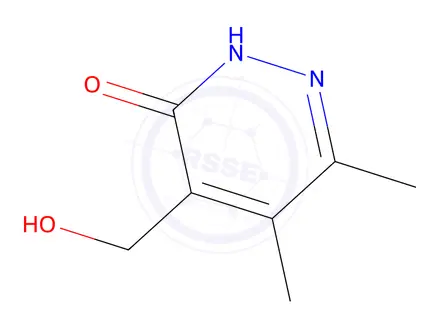 Chemical structure of 4-(hydroxymethyl)-5,6-dimethylpyridazin-3-ol