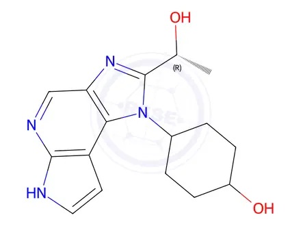 Chemical structure of (1R,4R)-4-(2-((R)-1-hydroxyethyl)imidazo[4,5-d]pyrrolo[2,3-b]pyridin-1(6H)-yl)cyclohexanol