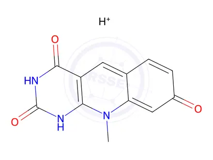 Chemical structure of 8-hydroxy-5-deazaisoalloxazine