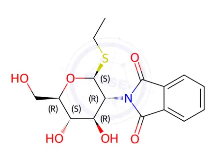 Chemical structure of Ethyl 2-deoxy-2-(1,3-dihydro-1,3-dioxo-2H-isoindol-2-yl)-1-thio-β-D-glucopyranoside