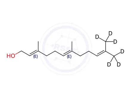 Chemical structure of Farnesol-d6