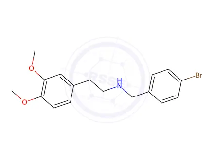 Chemical structure of N-(4-bromobenzyl)-2-(3,4-dimethoxyphenyl)ethanamine hydrochloride