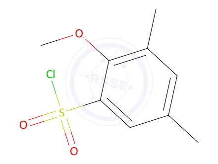 Chemical structure of 2-Methoxy-3,5-dimethylbenzene-1-sulfonyl Chloride