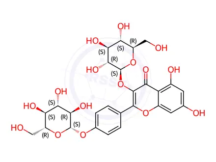 Chemical structure of Kaempferol 3,4'-di-O-glucoside
