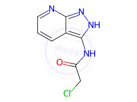 Chemical structure of Acetamide, 2-chloro-N-1H-pyrazolo[3,4-b]pyridin-3-yl-