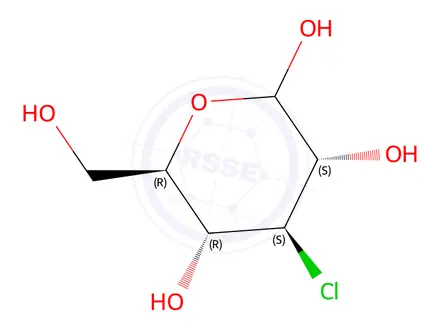 Chemical structure of 3-Chloro-3-deoxy-D-glucopyranose