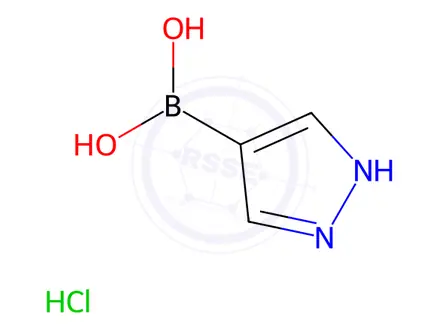 Chemical structure of (1H-Pyrazol-4-yl)boronic acid hydrochloride