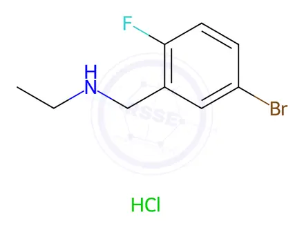 Chemical structure of [(5-Bromo-2-fluorophenyl)methyl](ethyl)amine Hydrochloride