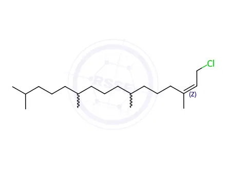 Chemical structure of (Z)-1-Chloro-3,7,11,15-tetramethylhexadec-2-ene