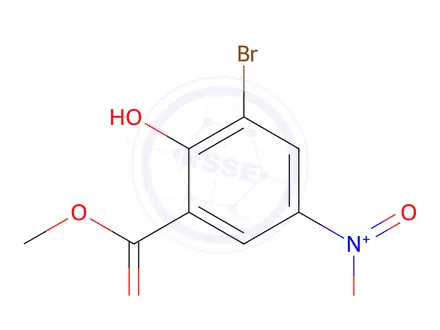 Chemical structure of Methyl 3-bromo-2-hydroxy-5-nitrobenzoate
