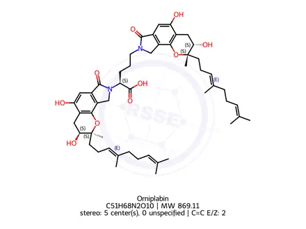 Chemical structure of Orniplabin