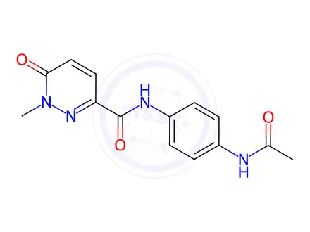 Chemical structure of N-(4-Acetamidophenyl)-1-methyl-6-oxo-1,6-dihydropyridazine-3-carboxamide