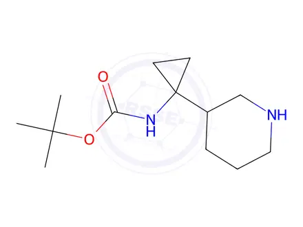 Chemical structure of TERT-BUTYL (1-(PIPERIDIN-3-YL)CYCLOPROPYL)CARBAMATE
