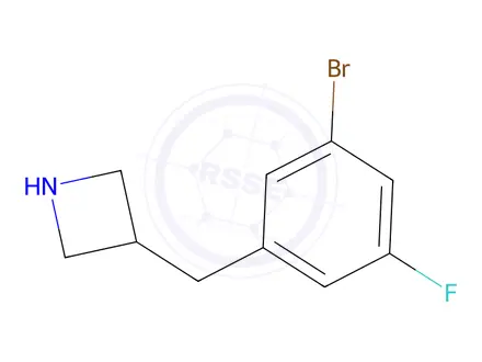 Chemical structure of 3-(3-Bromo-5-fluorobenzyl)azetidine