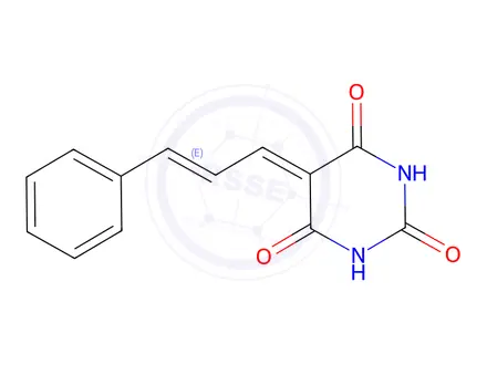 Chemical structure of 5-Cinnamylidene-2,4,6(1H,3H,5H)-pyrimidinetrione